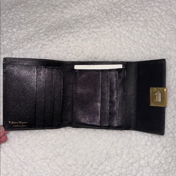 Salvatore Ferragamo Black Leather Gancini Bifold Wallet - Picture 7 of 7